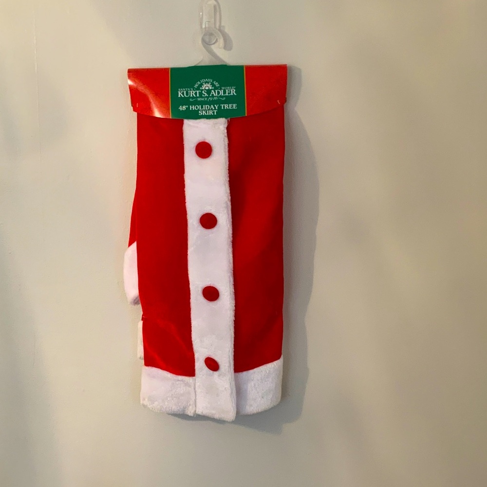 Kurt S. Adler 48-Inch Red and White Santa Suit Design Treeskirt